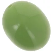24x19 mm olive bead in opaque resin - Avocado green x1