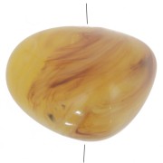 12x15mm Translucent resin nugget beads - Light marbled amber x6|raw }}