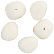 14x18mm Opaque resin beads - Ecru x4