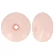 16 mm rondelle bead in opaque resin - Light pink x1