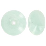 16 mm translucent resin bead rondelle - Marbled frosted blue x1