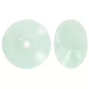 16 mm translucent resin bead rondelle - Marbled frosted blue x1
