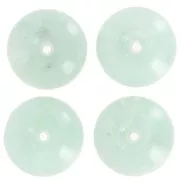 16mm Round bead in translucent resin - Marbled frosted blue x1
