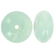 Bead rondelle 18x9 mm in translucent resin - Marbled frosted blue x1