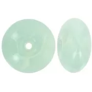 Bead rondelle 18x9 mm in translucent resin - Marbled frosted blue x1