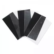 Assortment of Murano Glass Tiles, COE104, 5x10 cm, Black/Clear