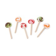 Assortment of mini lollipops in polymer clay x 6|raw }}