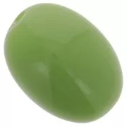 21x15 mm olive bead in opaque resin - Avocado green x1