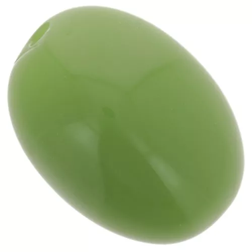 21x15 mm olive bead in opaque resin - Avocado green x1