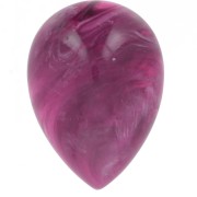25x18mm pear shaped cabochon in translucent resin - Marbled garnet x1|raw }}