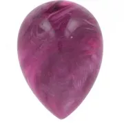 Pear-shaped cabochon 25x18 mm in translucent resin - Marbled garnet x1