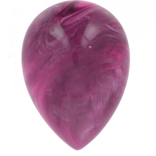 Pear-shaped cabochon 25x18 mm in translucent resin - Marbled garnet x1