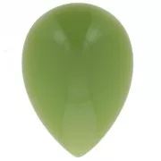 Pear-shaped cabochon 25x18 mm in opaque resin - Avocado green x1