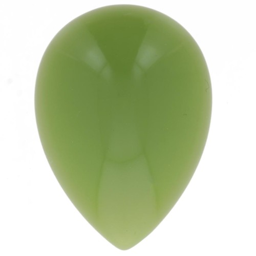 25x18mm pear shaped opaque resin cabochon - Avocado green x1