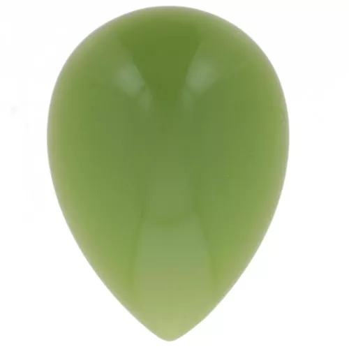 Pear-shaped cabochon 25x18 mm in opaque resin - Avocado green x1