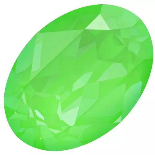 14x10mm PureCrystal 4120 Cabochon - Crystal Electric Green Ignite x1