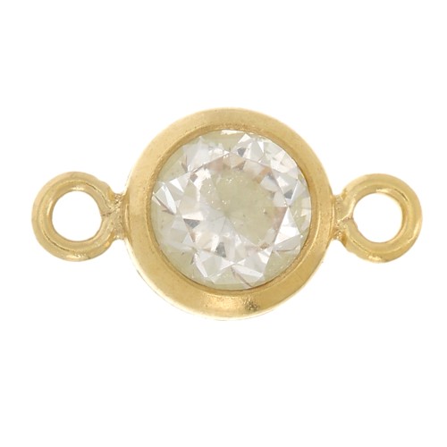 Spacers 2 rings 4.5mm - zirconium oxide - Gold-filled x1