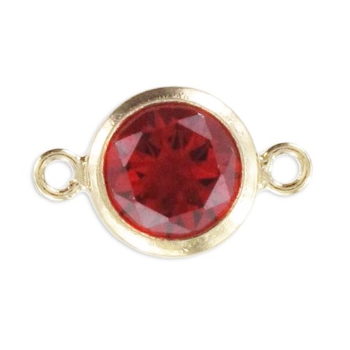 Spacers 2 rings 11x6mm - zirconium oxide - Siam Gold-filled x1