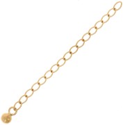 60mm 304L stainless steel Rombo mesh extension chain and small ball - Gold x1|raw }}