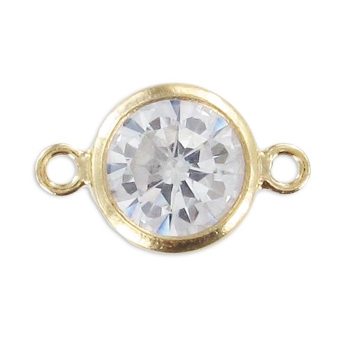 Spacers 2 rings 11x6mm - zirconium oxide - Gold filled x1