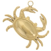 16x20mm 304L stainless steel Crab pendant - Gold x1|raw }}