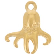 18x16mm 304L Stainless SteelOctopus Charm - Gold x1|raw }}