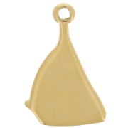 16x11mm 304L Stainless Steel Sailing Boat Charm - Gold x1