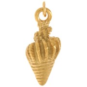 19x9mm Stainless Steel 304L Shell Charm - Gold x1|raw }}