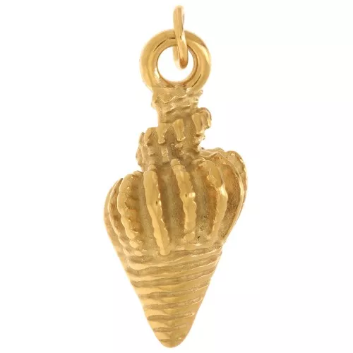 19x9mm Stainless Steel 304L Shell Charm - Gold x1
