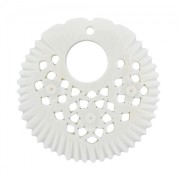 Sequins flower motives made of bones 37 mm Natural x2