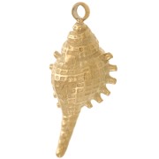 20x9mm Stainless Steel 304L Shell Charm - Gold x1|raw }}