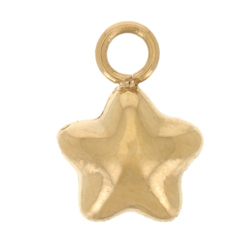 5.5mm 304L Stainless Steel Star Charm - Gold x1