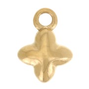 6mm 304L stainless steel Clover charm - Gold x1|raw }}
