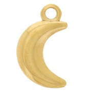 10.5x6mm Stainless steel 304L Charm moon x1|raw }}