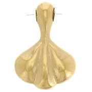 13x9mm 304L stainless steel fan charm - Gold x1