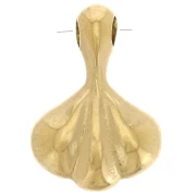 13x9mm 304L stainless steel fan charm - Gold x1