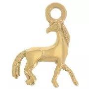 13x10mm 304L Stainless Steel Horse Charm - Gold x1