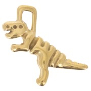 14x16mm Stainless Steel 304L Dino Charm T-rex - Gold x1|raw }}