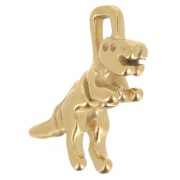 14x16mm Stainless Steel 304L Dino Charm T-rex - Gold x1