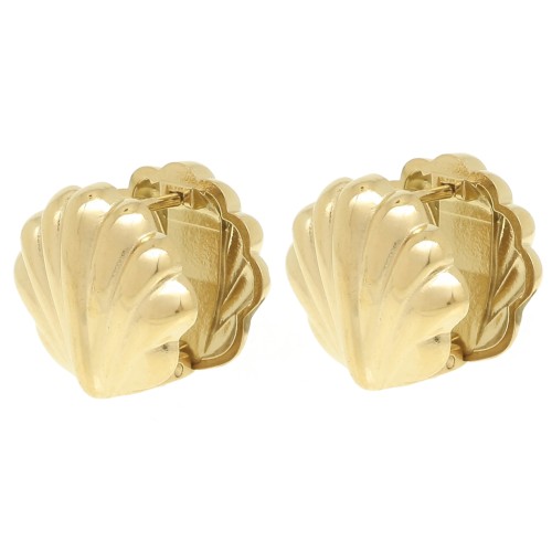 15x16mm 304L Stainless SteelShell Earrings - Gold x2