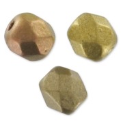 Fire Polished faceted round beads 3mm Metallic Mix x50