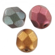 Fire Polished faceted round beads 6mm Metallic Iris Satin x25|raw }}