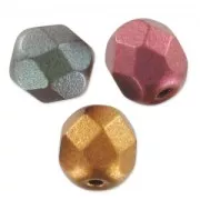 Fire Polished faceted round beads 6mm Metallic Iris Satin x25