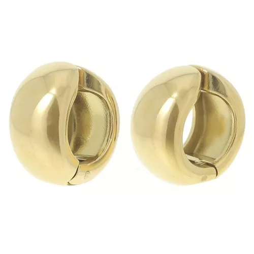 16mm 304L stainless steel Hoop clips - For non-pierced ears - Gold x2