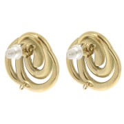 20mm Stainless steel 304L Spiral Earstuds - Gold x2