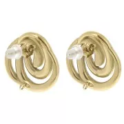 20mm Stainless steel 304L Spiral Earstuds - Gold x2