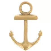 18x12mm 304L Stainless Steel Anchor Charm - Gold x1