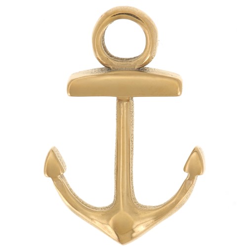 18x12mm 304L Stainless Steel Anchor Charm - Gold x1