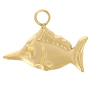 9x12mm 304L Stainless Steel Swordfish Charm - Gold x1|raw }}