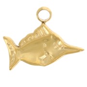 9x12mm 304L Stainless Steel Swordfish Charm - Gold x1